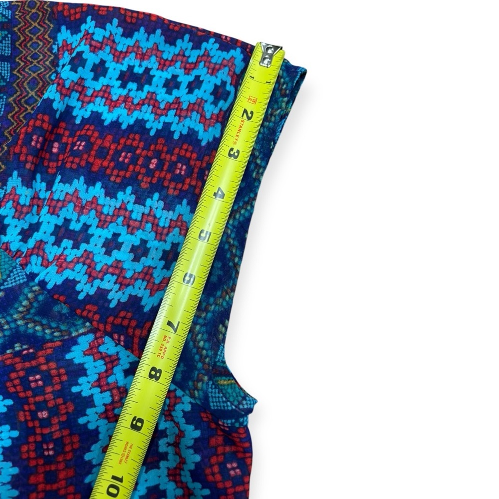 Multicolor Patterned Women's Blouse - Picture 9 of 13